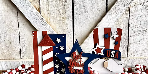 Patriotic Americana Shelf Sitter