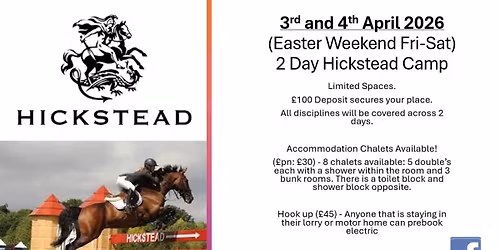 Hickstead residential camp (Easter)