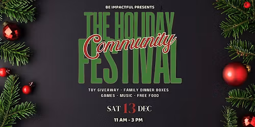 BE Impactful Holiday Festival  -  Toy & Dinner Giveaway
