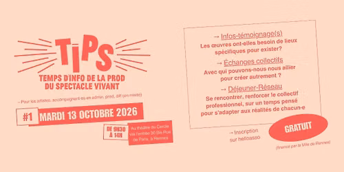 TIPS#3 - 2026 Les \u0153uvres ont-elles besoin de lieux sp\u00e9cifiques pour exister? 