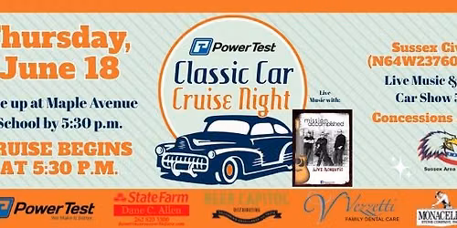 Classic Car Cruise Night Presented by PowerTest