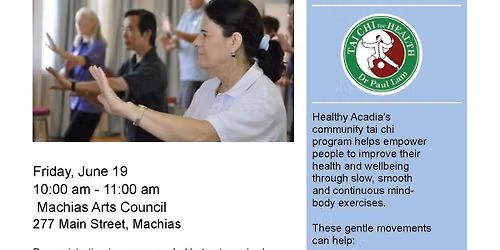 Introductory Tai Chi for Health Workshop