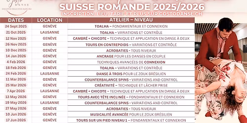 Atelier Technique Danse \u00e0 Deux : Am\u00e8ne ta danse au niveau supe\u0301rieur