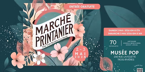 MARCH\u00c9 PRINTANIER ETSY TROIS-RIVIERES 2 - 3 mai 2026