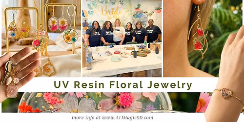Floral Jewelry Resin Art: casting flowers with UV Resin | Oceanside