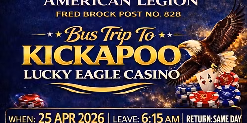Kickapoo Lucky Eagle Casino Bus Trip