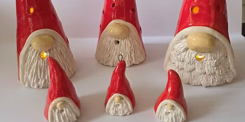 Make your own ceramic festive Gonk! \u00a338pp