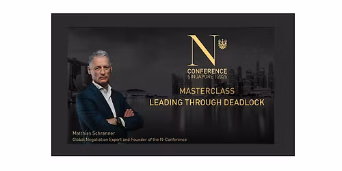 Leading through Deadlock \u2013 One-Day Masterclass w\/ Matthias Schranner