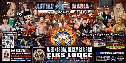 Chelmsford, MA - Little Mania Mini Wrestling @ Elks Lodge