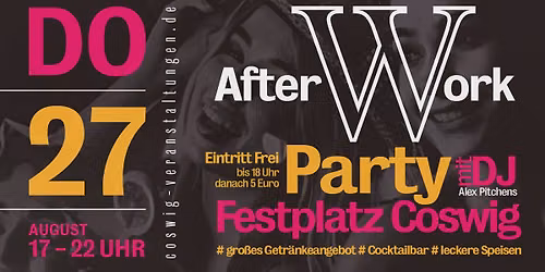 SUMMER AFTERWORKPARTY | 27.08.2026 - B\u00f6rse Coswig