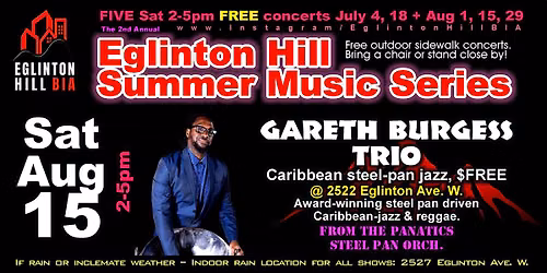 Free Jazz Concerts: Gareth Burgess Trio