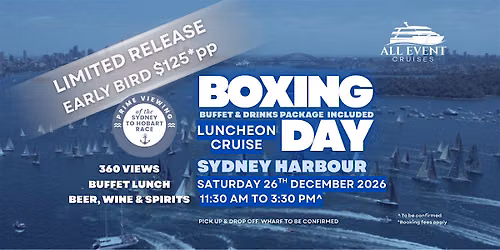 BOXING DAY 2026| SYDNEY HARBOUR | HOBART YACHT RACE