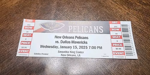 Dallas Mavericks at New Orleans Pelicans at Smoothie King Center
