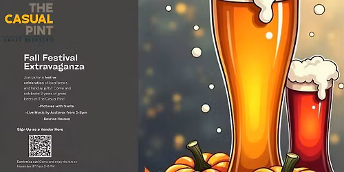 Fall Festival Market Extravaganza & The Casual Pint's 8 year Anniversary