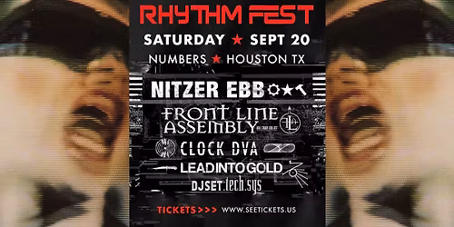 Nitzer Ebb, Frontline Assembly, Clock DVA & Lead into Gold