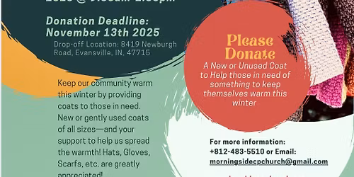 Morningside Church Coat Drive!