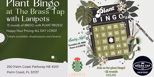 Plant Bingo \ud83e\udeb4 at The Brass Tap - Palm Coast