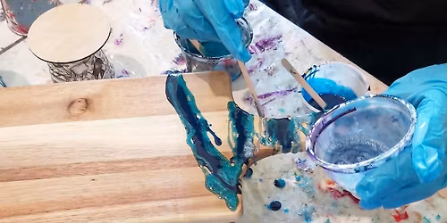 Resin Art: Cheeseboard and Coasters