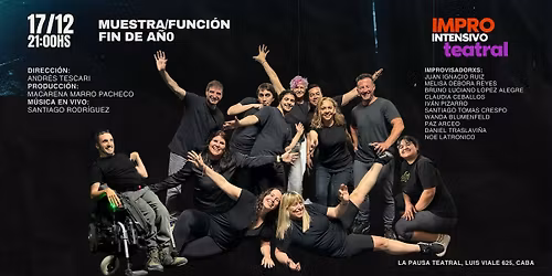 IMPRO INTENSIVO TEATRAL -  MUESTRA\/FUNCI\u00d3N DE FIN DE A\u00d1O