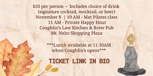 TONE & TOAST: Pilates + Cocktails (Fall Edition)