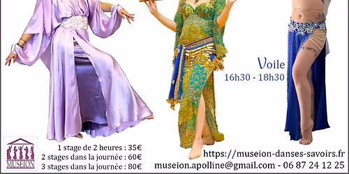 Stages de danses orientales du Museion avec Apolline : muwashahat \/ Sa\u00efdi \/ Voile
