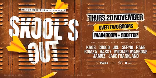 SKOOL'S OUT 2025 | MELBOURNE | 20.11.25 | THE ALBION ROOFTOP