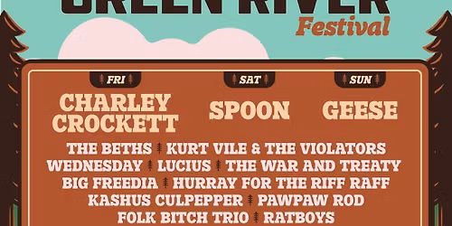 Green River Festival: Charley Crockett  Spoon & Geese - 3 Day Pass