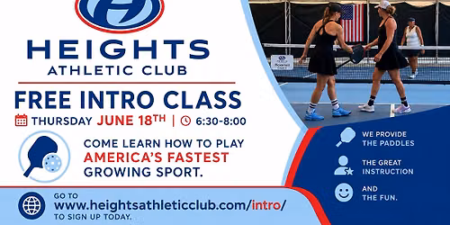 Free Intro to Pickleball Clinic 