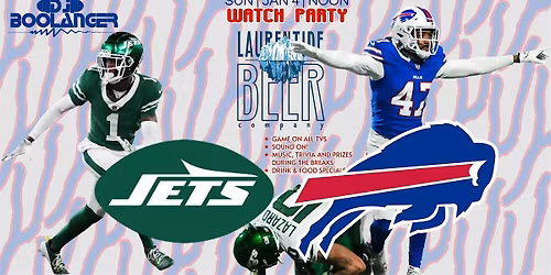 Buffalo Bills vs. New York Jets \u2013 Season Finale Watch Party