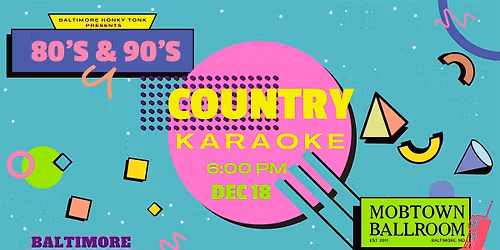 80's & 90's Live Band Country Karaoke Night