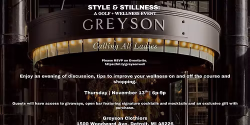 Style & Stillness: A Golf + Wellness Night at Greyson