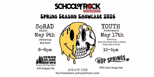 School of Rock Murfreesboro Youth Spring Season Showcase