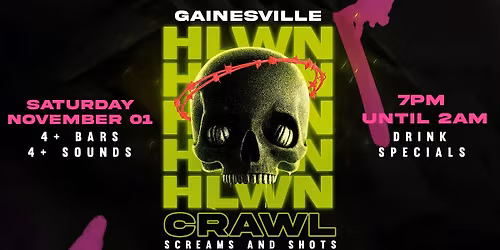 Screams & Shots Halloween Bar Crawl 2025 | Gainesville