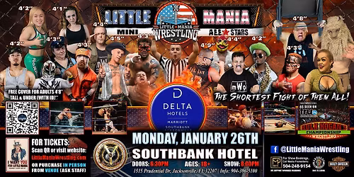 Jacksonville, FL - Little Mania Mini Wrestling @ OCC Road House & Museum