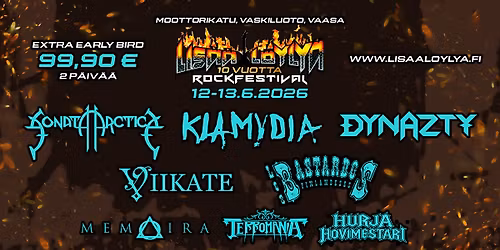 Lis\u00e4\u00e4 L\u00f6yly\u00e4 Rockfestival 2026