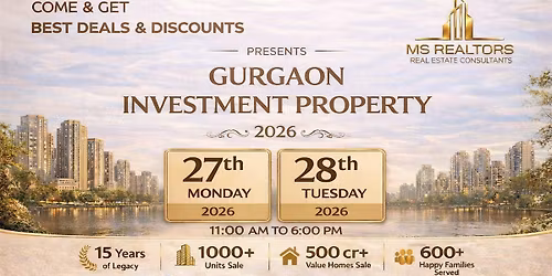 Gurgaon investment advisory \u2014 1:1 consult, Apr 27 and 28.
