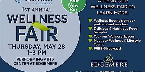 Seniors Invited to Edgemere\u2019s FREE 1st Annual Wellness Fair