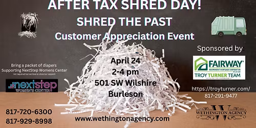 Wethington Agency Shred Day Event!