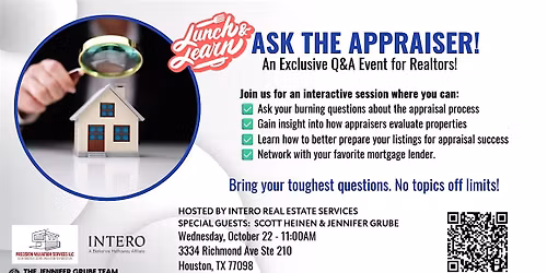 Ask the Appraiser! Lunch & Learn for REALTORS