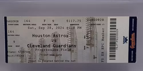 Houston Astros at Cleveland Guardians at Progressive Field