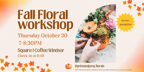 Fall Pumpkin Floral Workshop