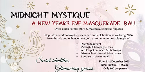 Midnight Mystique- A New Year's Eve Masquerade Ball
