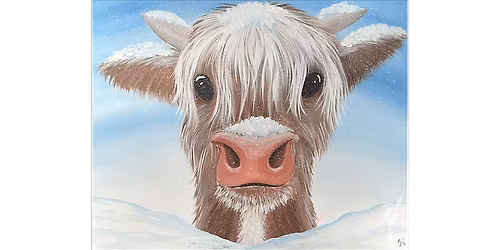 Highland Calf in the Winter - Paint and Sip in Houston | Classpop!\u2122