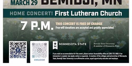 Bemidji Choir Spring Tour - First Lutheran Church (Bemidji, MN) ***HOME CONCERT***