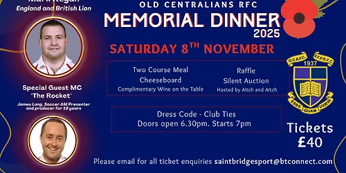 Old Cents RFC Memorial Dinner with Mark Regan and "The Rocket"