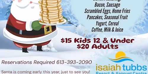 Breakfast buffet with Santa