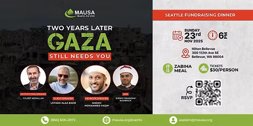 Two Years Later: Gaza Still Needs You - Seattle Fundraising Dinner