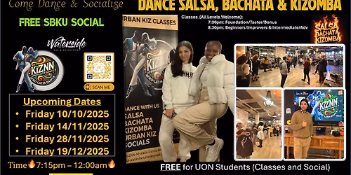 Afrolatin Dance Classes + FREE SBKU Social Northampton (Salsa, Bachata, Kizomba, Urban Kiz)