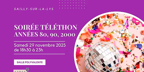 Soir\u00e9e T\u00e9l\u00e9thon - Ann\u00e9es 80, 90 et 2000