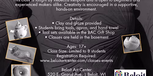 Hand Building Pottery Class